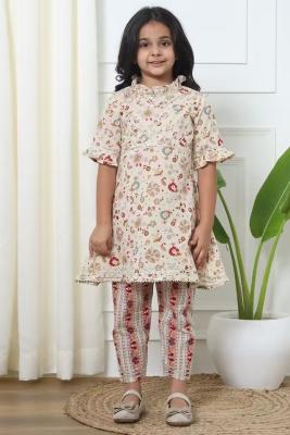 Frock Style Cotton Fabric Kurti With Palazzo